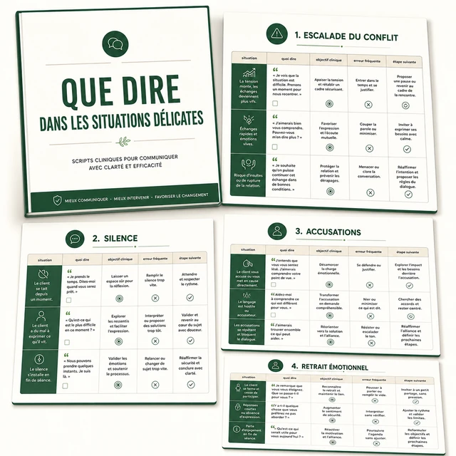 Fiches proposant des formulations pour les situations délicates