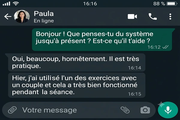 Témoignage de Paula au sujet d’un exercice utilisé en séance.